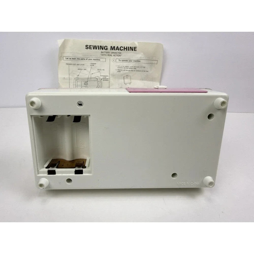 Vintage Sew-N-Play Toy Sewing Machine Model 456 - 1990s Battery Operated